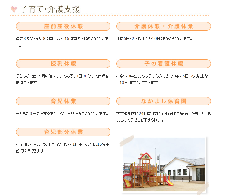 奈良県立医科大学附属病院の子育ての取り組みについて
